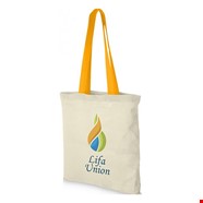 sarı renkli ham bez çanta